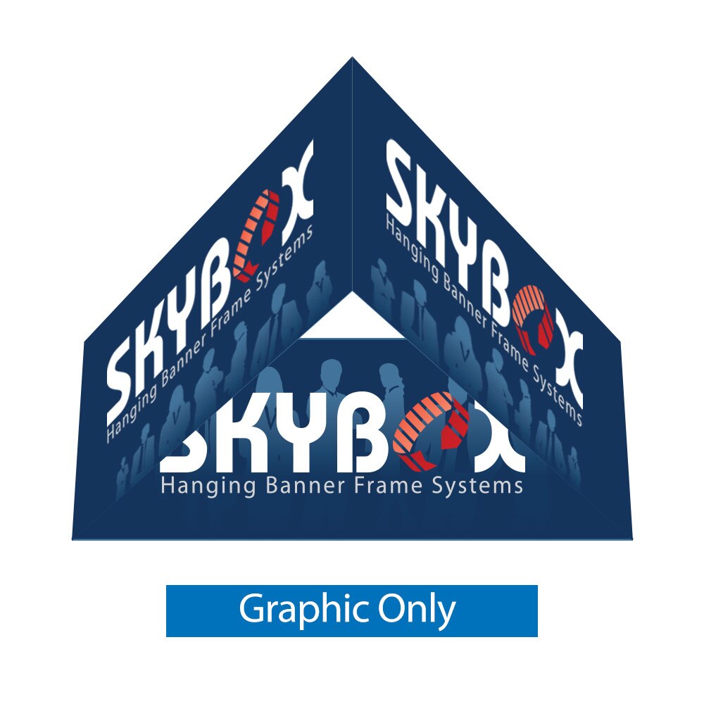 12ft Hanging Banner Triangle — Double Sided Graphic Only